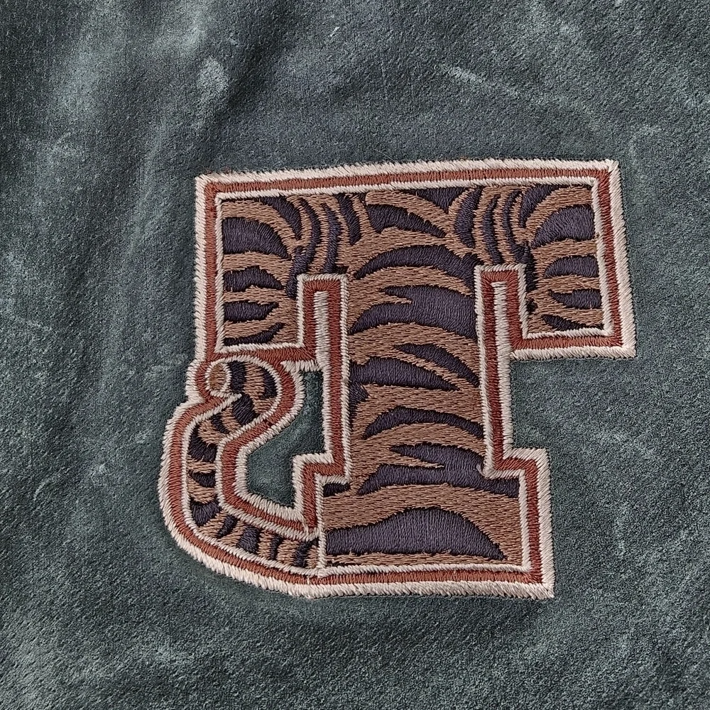 Vintage Disney Suede TIGGER 1968 Winnie Pooh Embroidered Varsity Bomber Jacket S